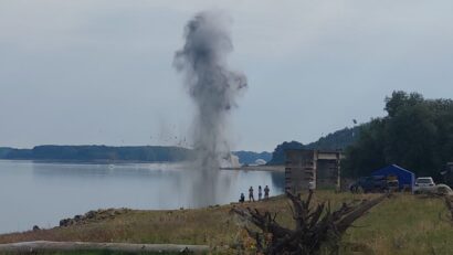 Stânca Pârjoaia, de pe malul drept al Dunării Vechi, a fost detonată