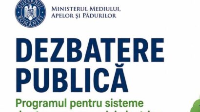 Ministerul Mediului supune dezbaterii publice Programul privind acordarea de sprijin pentru persoanele fizice în vederea achiziționării de sisteme de stocare a energiei electrice