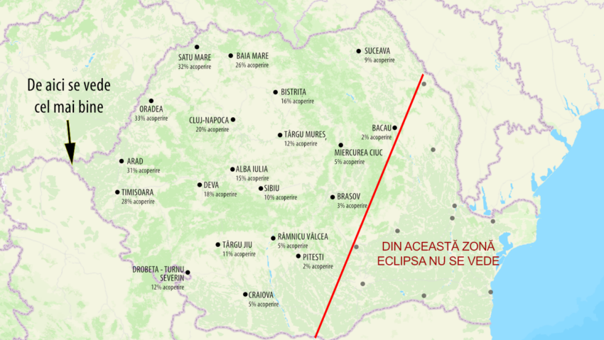 Eclipsa de Soare din 12 august, vizibilă din România