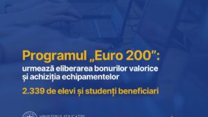 Programul „Euro 200” 2026: Din 31 august elevii și studenții primesc bonurile valorice
