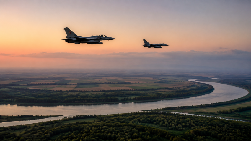 România a ridicat două avioane de luptă după pătrunderea unei ținte aeriene