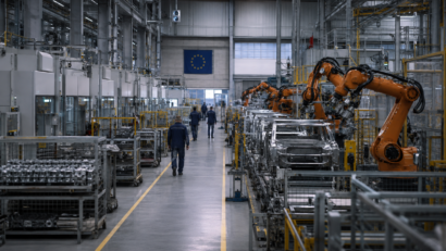Producția fabricilor din zona euro se apropie de maximul ultimilor patru ani și jumătate