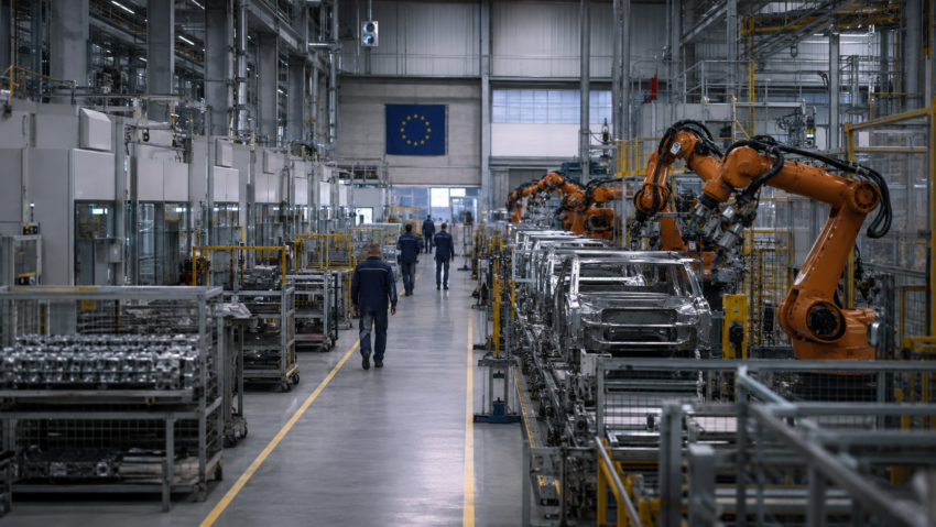 Producția fabricilor din zona euro se apropie de maximul ultimilor patru ani și jumătate