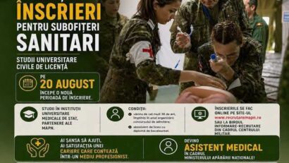 Armata Română recrutează subofițeri sanitari