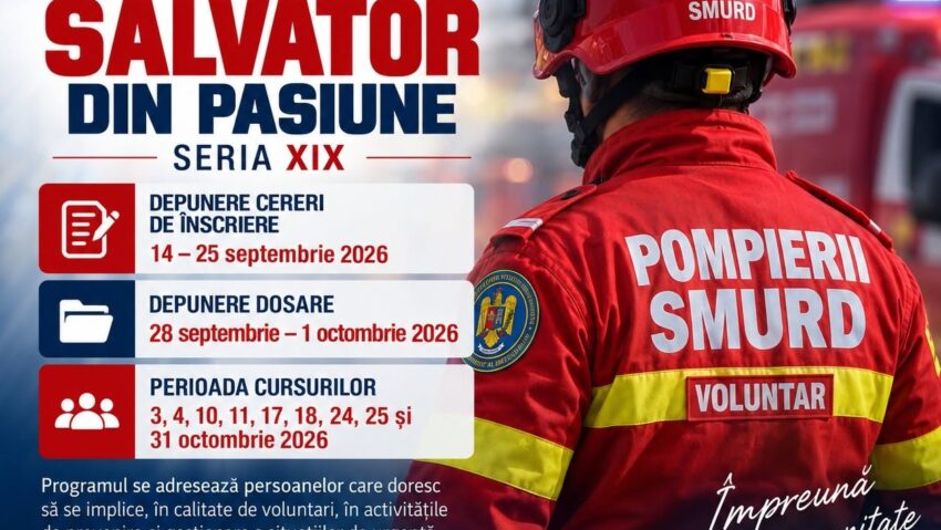 ISU Olt caută voluntari pentru o nouă serie a programului „Salvator din pasiune
