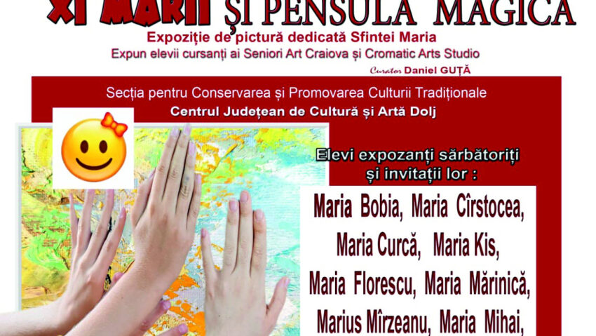 Expoziție la Galeriile Cromatic din Craiova: ”11 Marii și pensula magică“