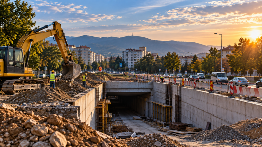 Încep lucrările la pasajul subteran din zona Parâng, în Târgu Jiu. Traficul va fi modificat