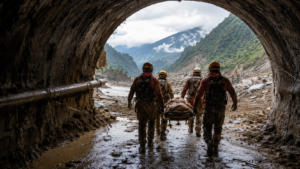 Doi muncitori, salvați după nouă zile dintr-un tunel blocat în Nepal