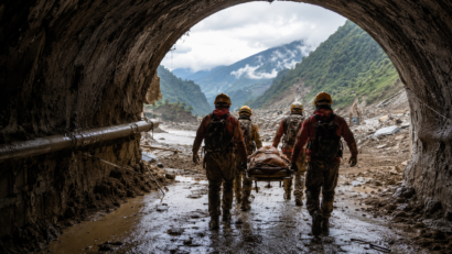 Doi muncitori, salvați după nouă zile dintr-un tunel blocat în Nepal