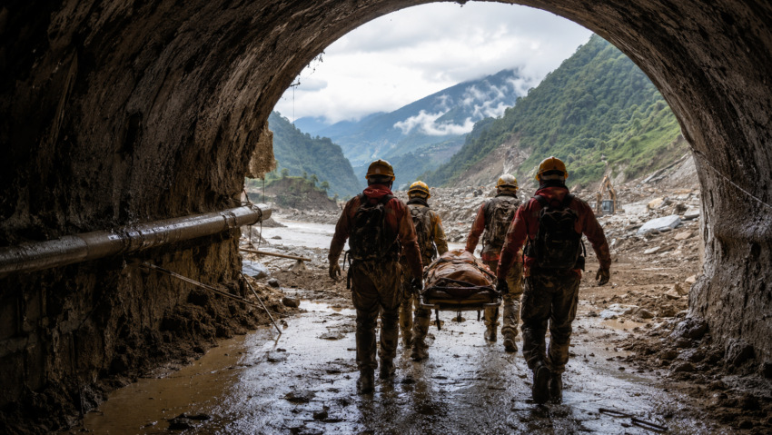 Doi muncitori, salvați după nouă zile dintr-un tunel blocat în Nepal