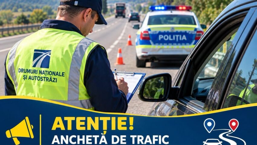 Anchete de circulație Origine–Destinație pe drumurile din administrarea DRDP Craiova