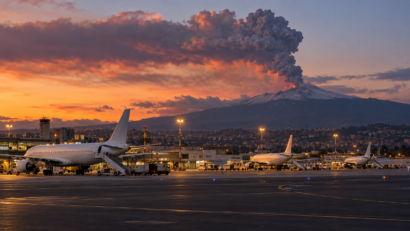 Cenușa vulcanului Etna a perturbat din nou zborurile de la Catania