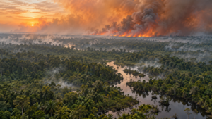 Incendiile din Indonezia produc emisii uriașe, pe fondul secetei