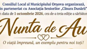 De Ziua Internațională a Persoanelor Vârstnice, Primăria Orșova organizează evenimentul „Nunta de Aur”