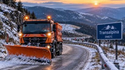Precipitații sub formă de lapoviță și izolat ninsoare, în zona montană a DN 67C – Transalpina