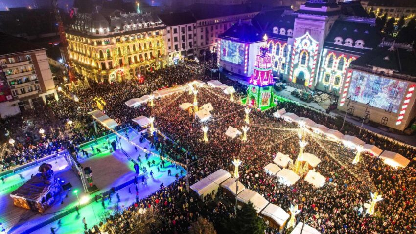 Calea Unirii intră de astăzi în restricții pentru pregătirea Târgului de Crăciun