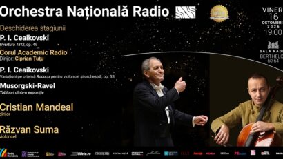 Cristian Mandeal deschide stagiunea 98 a Orchestrei Naționale Radio, alături de violoncelistul Răzvan Suma