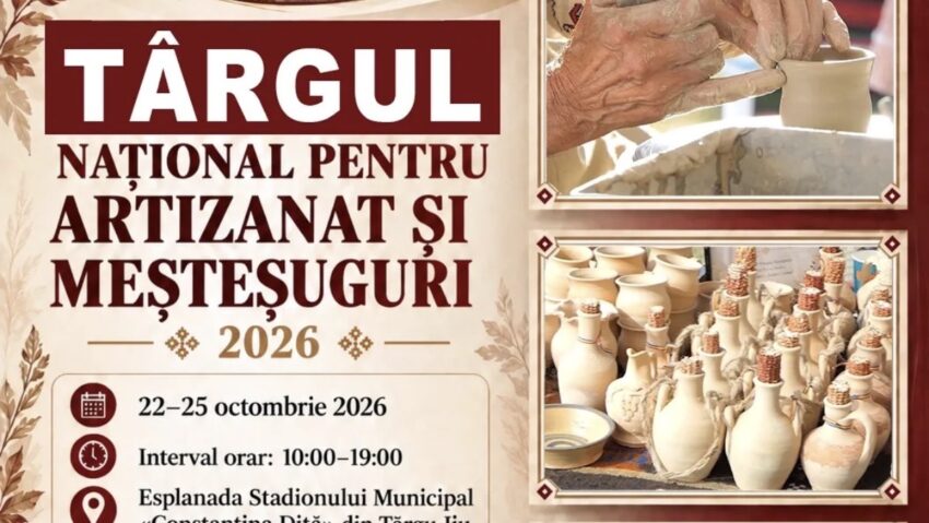 Gorj: La Târgu Jiu va avea loc Târgul Național pentru Artizanat și Meșteșuguri