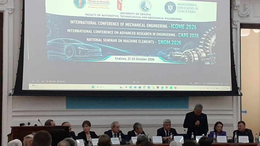 Universitatea din Craiova reunește comunitatea academică și mediul industrial în cadrul evenimentelor ICOME, CARE și SNOM
