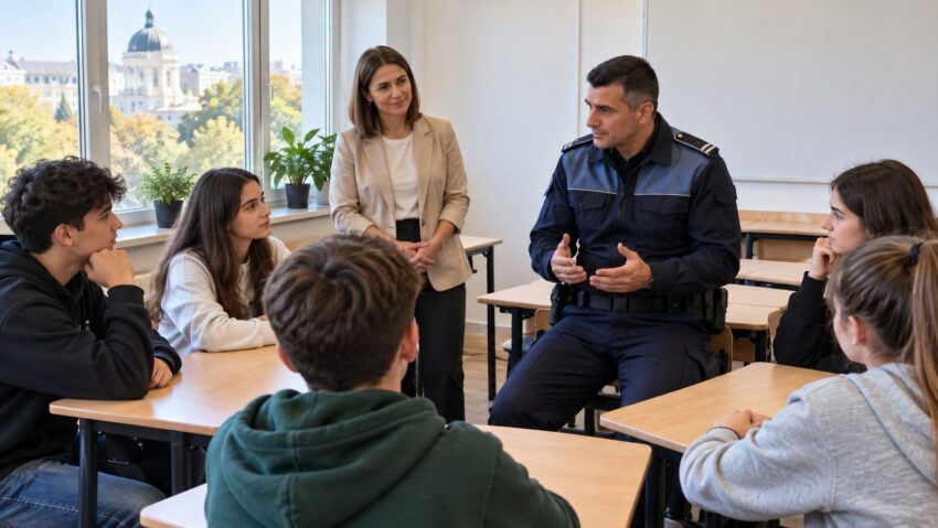 Polițiștii au discutat cu elevii din Craiova despre violență, droguri și bullying