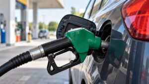 Benzina trece de 10 lei în marile rețele din București