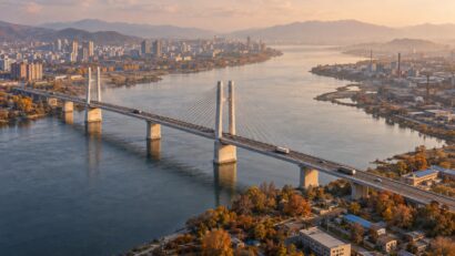 China și Coreea de Nord au deschis noul pod peste Yalu, după 12 ani de întârziere