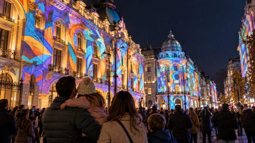 Spotlight a adus instalații interactive și animațiile studenților pe Calea Victoriei