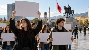 Protestele studenților din Tirana s-au încheiat cu intervenția poliției și arestări