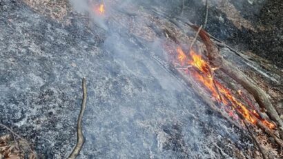 Incendiile din Parcul Național Domogled – Valea Cernei: trei sectoare mai au focare active. DN 67D rămâne închis