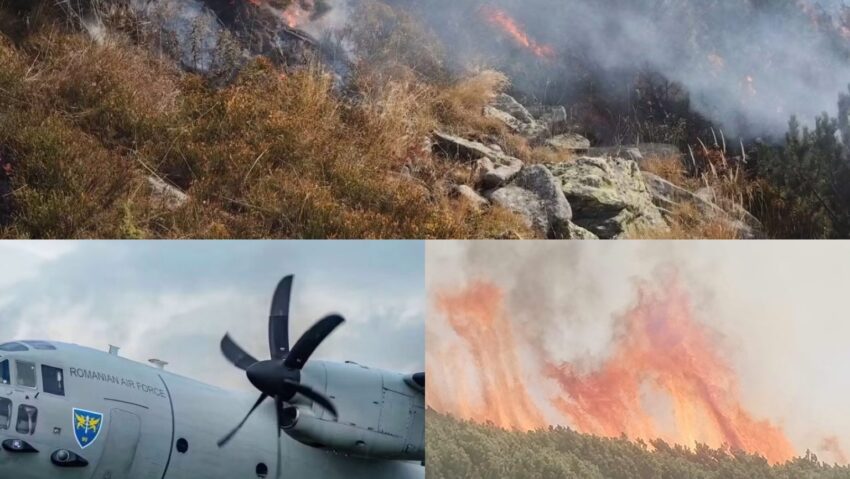 Gorj/Misiune aeriană de urgență. Armata Română a trimis un avion Spartan