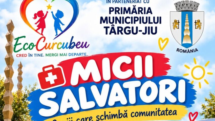 Târgu Jiu: „Micii salvatori – Copiii care schimbă comunitatea”, o inițiativă dedicată educației, siguranței, sportului și implicării comunitare.